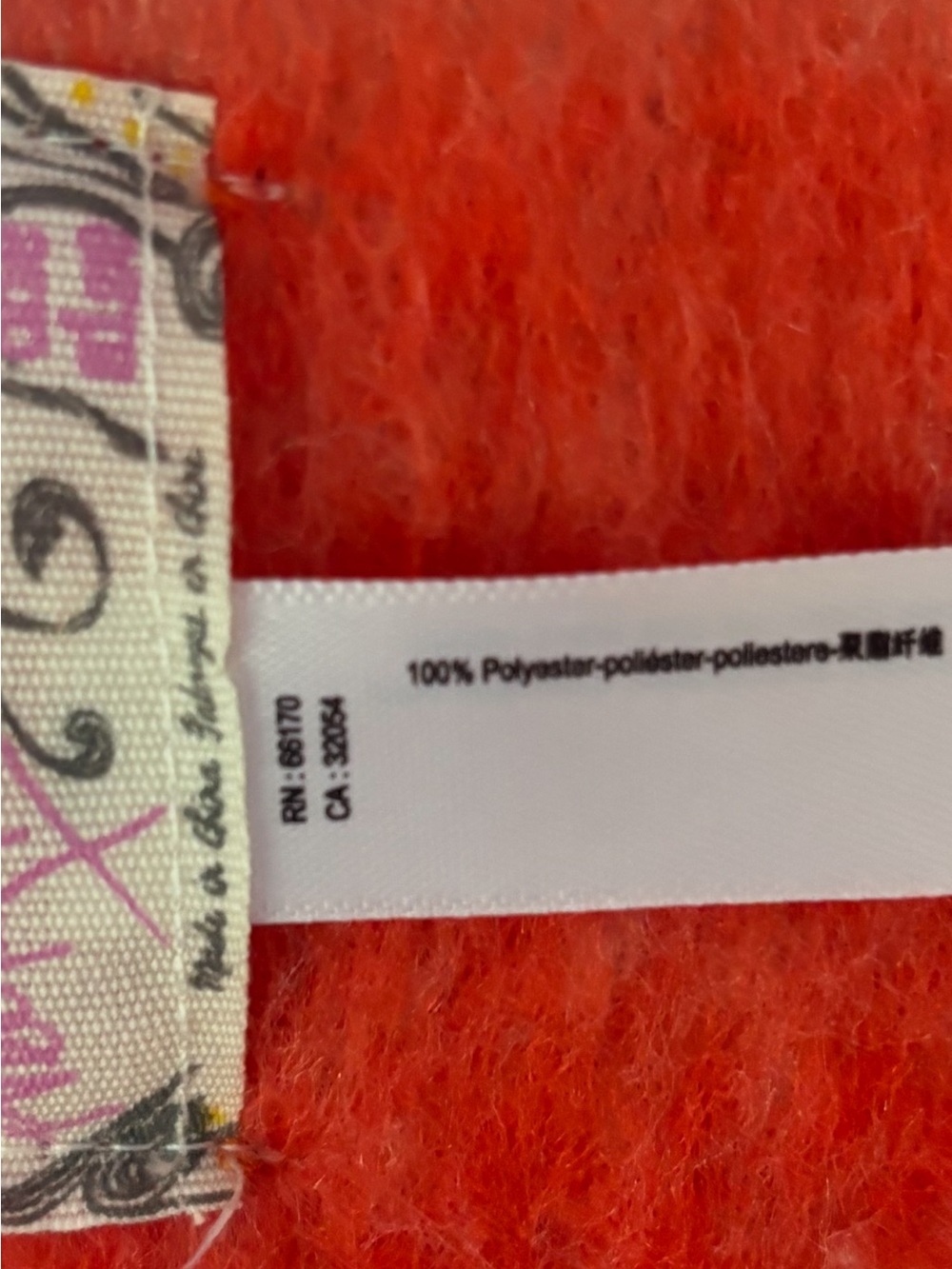 FREE PEOPLE Soft Red Multi-Stripe Women's Fringe Scarf NWOT - Picture 5 of 5